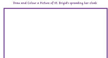 St. Brigid's Cloak - Draw and Colour