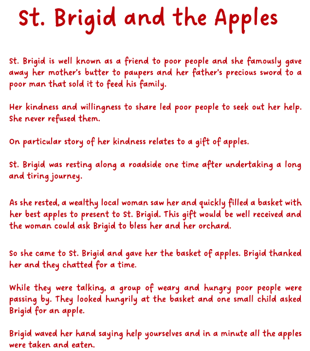 St. Brigid and the Apples.